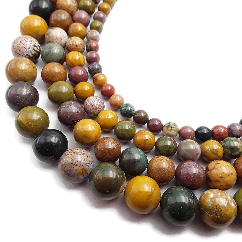 indian ocean agate smooth round beads 