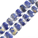 Sodalite Graduated Faceted Trapezoid Beads 15x20 -18x27mm 15.5" Strand