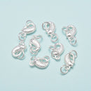 925 Sterling Silver Fish Hook Clasp Size 8x12mm, 3pcs per Bag Sold by Bag