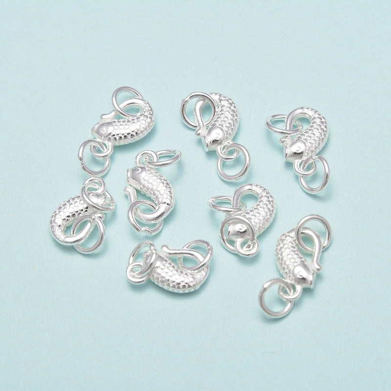 925 Sterling Silver Fish Hook Clasp Size 8x12mm, 3pcs per Bag Sold by Bag