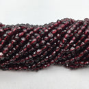 natural garnet faceted pebble nugget beads