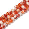 Red Fire Agate Smooth Rondelle Wheel Disc Beads Size 6x10mm 15.5'' Strand