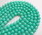 teal green quartz smooth round beads