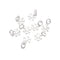 925 Sterling Silver Snow Flake Charm Pendant Size 10mm 9pcs per Bag