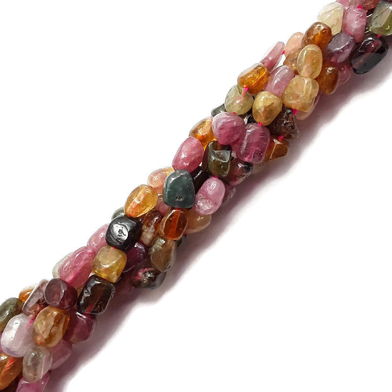 multi color tourmaline nugget beads 