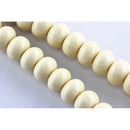 imitation bone smooth rondelle beads