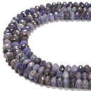 Genuine Tanzanite Faceted Rondelle Beads Size 3x5mm - 5x8mm 15.5'' Strand