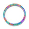Rainbow Plated Hematite Double Drilled Bangle Bracelet Beads 10x12mm 7.5''Length