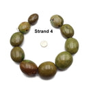 Natural Green Brown Turquoise Polished Oval Beads Approx 30x40mm 15.5" Strand