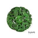 Dark Green Jade Hand Carved Pendant Size 60-65mm Seven Styles Sold By Piece