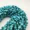 blue turquoise smooth flat teardrop shape beads 