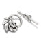 anti silver plated charm toggle clasp flower
