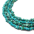 Blue Turquoise Irregular Pebble Nugget Chips Beads 5-6mm 15.5" Strand