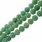 large hole dark green aventurine matte round beads