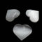 natural selenite heart shape palm stone