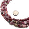 Natural Purple Pink Tourmaline Irregular Pebble Nuggets Beads 5x6mm 15.5" Strand