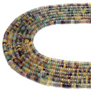 Natural Rainbow Fluorite Heishi Disc Beads Size 2x4mm 15.5'' Strand
