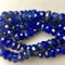 natural lapis faceted irregular rondelle beads