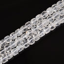 Natural Clear Quartz Faceted Cube Beads Size 7mm 15.5'' Strand