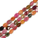 High Quality Multi Color Tourmaline Oval Shape Beads Size 5x7mm 15.5'' Strand