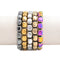 Rainbow Plated Hematite Nugget Chunk Bracelet Beads Size 8x10mm 7.5'' Length