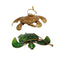 Cloisonne Christmas Tree Ornament Wiggling Sea Turtle Decoration 3" Inches Long