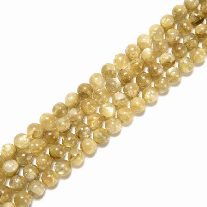 Brazilian Natural Golden Mica Smooth Round Beads Size 8mm 10mm 15.5'' Strand