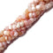 pink opal irregular faceted rondelle beads