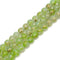 2.0mm Large Hole Light Green Glass Printed Smooth Round Beads Size 14mm 15.5" Strand
