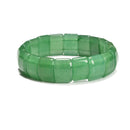 Green Aventurine Double Drill Elastic Bracelet Size Approx 11x15mm Length 7.5"