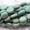 green howlite turquoise flat oval beads 