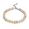 Natural Moonstone Faceted Rondelle Beaded Bracelet Silver Clasp 5x7mm 7.5"Length