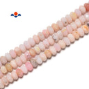 Pink Opal Hard Cut Faceted Rondelle Beads Size 5x8mm 15.5" Strand