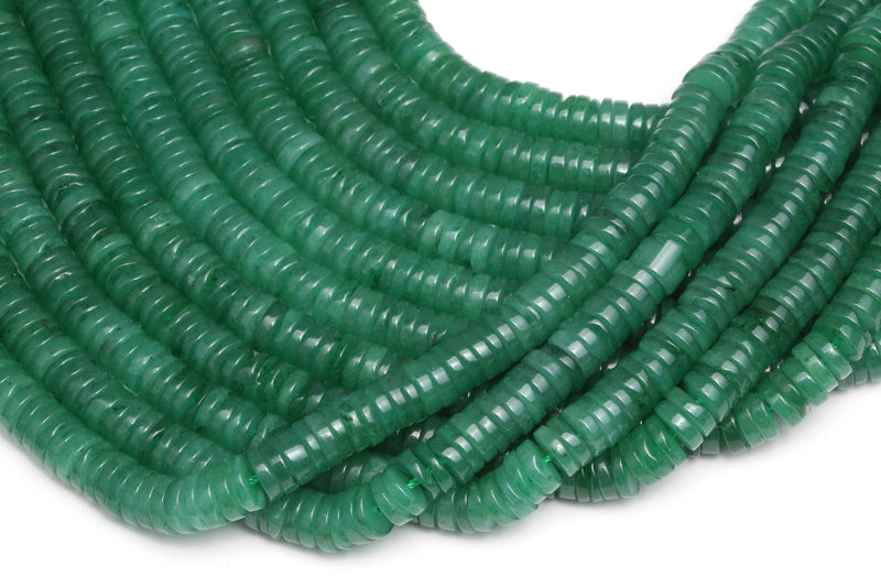 natural green aventurine Heishi Rondelle Discs beads