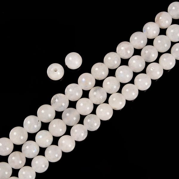 White Moonstone Round Beads, 8mm by Bead Landing™