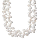White Fresh Water Keshi Pearls Top Drilled Beads 8-10mm x 8-12mm 15.5'' Strand