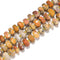 Natural Crazy Agate Faceted Rondelle Wheel Beads Size 6x11-6x13mm 15.5'' Strand