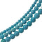 blue turquoise smooth round beads