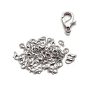 50pcs Silver Plated Lobster Claw Clasp Size 6x12mm Sold per Bag