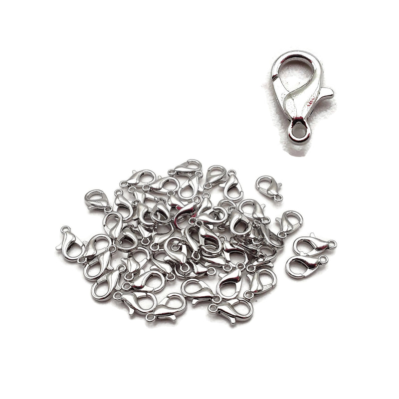 50pcs Silver Plated Lobster Claw Clasp Size 5x10mm Sold per Bag