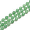 Green Aventurine Prism Cut Double Point Faceted Round Beads 9x10mm 15.5'' Strand