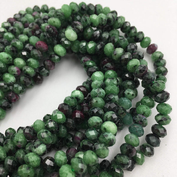Faceted and Smooth Ruby Beads Ruby Zoisite Beads Fit European Trollbea –  AmpearlBeads