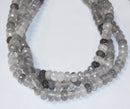 cloudy quartz faceted rondelle beads 
