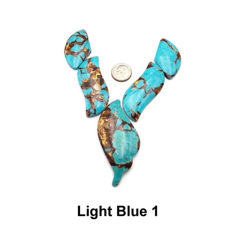 Bronzite Blue/Pink/Green Impression Jasper Leaf Pendant Beads Approx 35x70mm