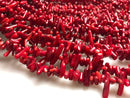 red coral irregular branch Sticks Points beads