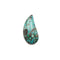 Chrysocolla Curved Drop Pendant Center/Side Drill 25x50mm Sold By Piece