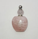 Rose Quartz Perfume / Oil Bottle Necklace Pendant Size 25x40mm