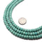 Light Blue Howlite Turquoise Smooth Rondelle Beads Size 4x6mm 15.5" Strand
