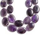 amethyst smooth oval shape beads