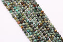 african turquoise faceted round beads